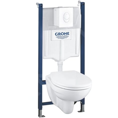 GROHE Solido Pack Bâti-support, cuvette et abattant softclose, plaque Skate Air blanc alpin 39116000