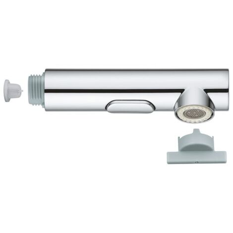 Grohe Spülbrause, für Einhand-Spültischbatterie, Chrom, herausziehbare Spülbrause mit 2 Strahlarten
