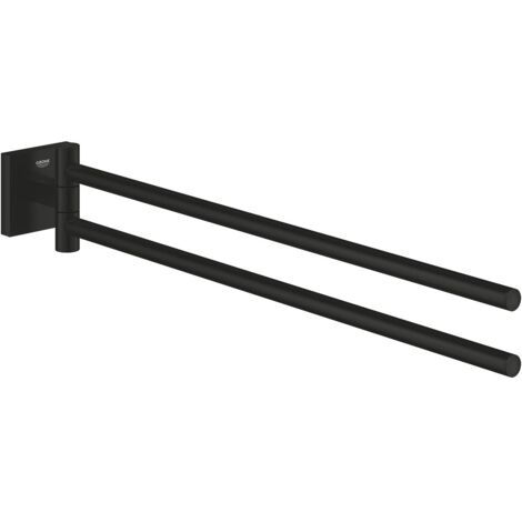 Grohe Start Cube double porte-serviettes 43,8 cm, noir mat (G409762430)