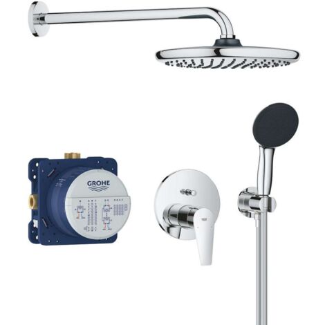 Grohe Start Edge - Brauseset für Unterputzmontage, Durchmesser 25 cm, 2 Strahlarten, Chrom 25293000