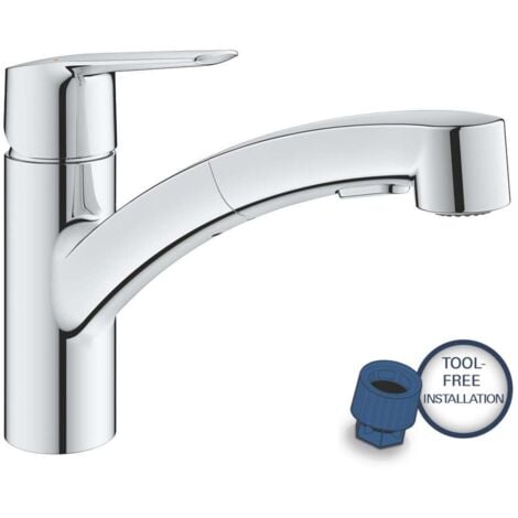 Grohe QuickFix Start - Miscelatore da lavello con doccetta estraibile, cromo 30531001