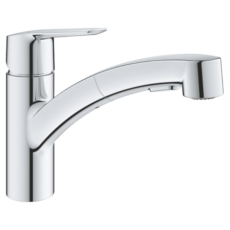 Grohe - Start mitigeur cuisine 1/2' à bec bas avec double douchette, chrome (G30381001)