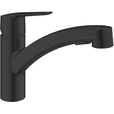 GROHE Start Mitigeur évier avec douchette extractible 2 jets Noir Mat 303072431