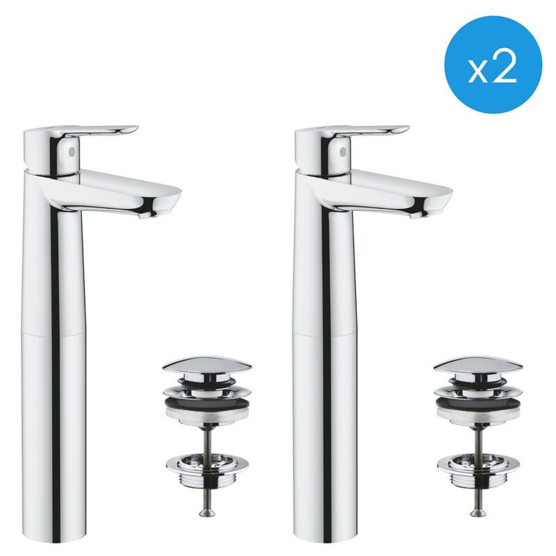 StartEdge Set of 2 single lever mixers size xl + click-clack wastes (23777000-DUO) - Grohe
