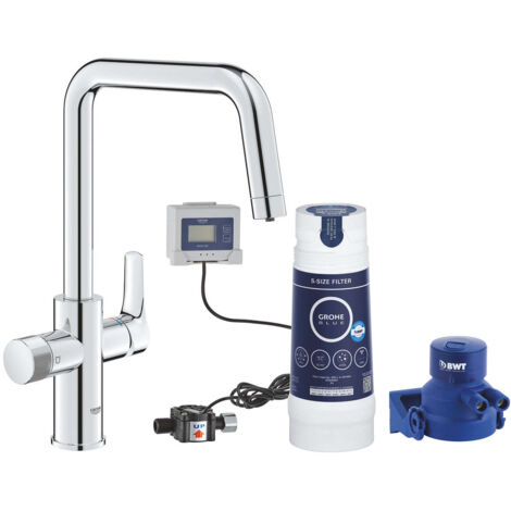 GROHE Starter Kit GROHE Blue Pure Eurosmart 30584 U-Auslauf S-Filter chrom, 30584000