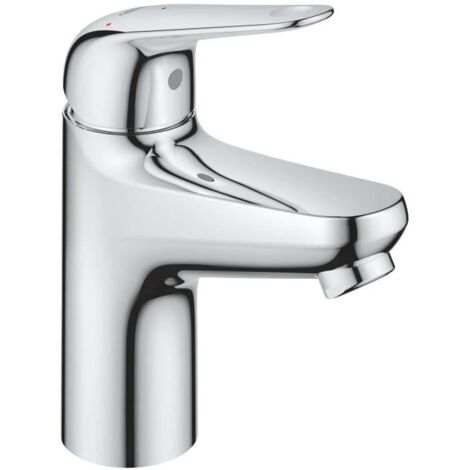 Grohe Swift - Waschtischarmatur mit Push-Open-Ablaufgarnitur, Kaltstart, Chrom 24323001
