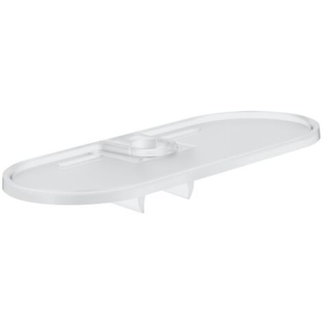 Grohe – Tablette de salle de bain EasyReach en acrylique 22,2 cm – Largeur 9,1 cm – Compatible barres douche Ø 22 mm – 27596000