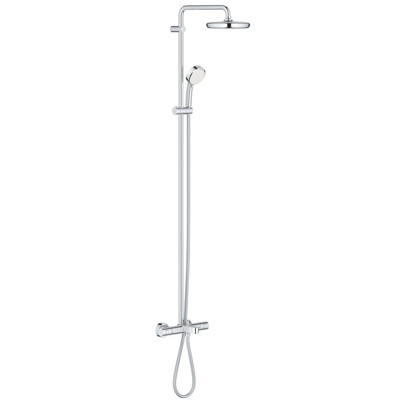 Tempesta Cosmopolitan 210 Shower system with bath termostat for wall mounting, Chrome (26223001) - Grohe