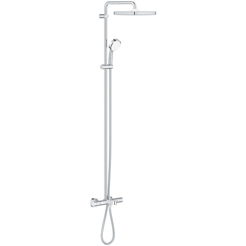 Tempesta cosmopolitan system 250 Colonne bain/ douche avec Mitigeur Thermostatique, Douchette 2 Jets, Chrome/blanc (26691000) - Grohe