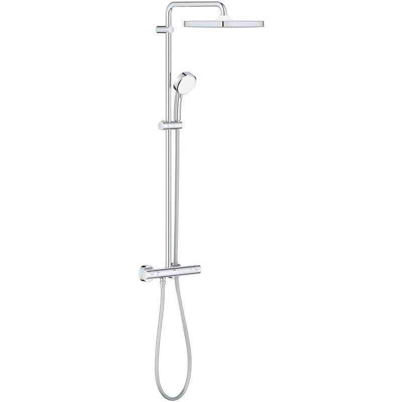 Grohe - Tempesta Cosmopolitan System 250 Cube shower column with Thermostat, 250XXL shower head, Chrome (26689000)