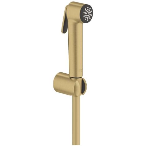 Grohe Tempesta-F - Doccetta bidet con supporto e flessibile 1,25 m, Cool Sunrise spazzolato 27513GN1