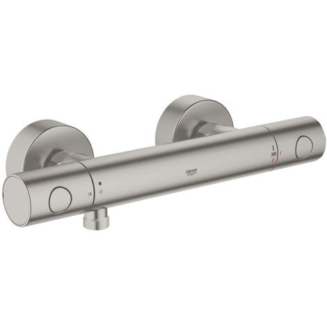 Grohe Thermostat-Brausebatterie Grohtherm 1000 C Wandmontage, Supersteel