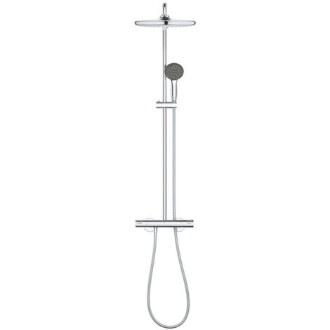 Grohe Thermostat-Duschsäule XXL Round 250 + 2-strahlige Handbrause, Chrom (26816022)