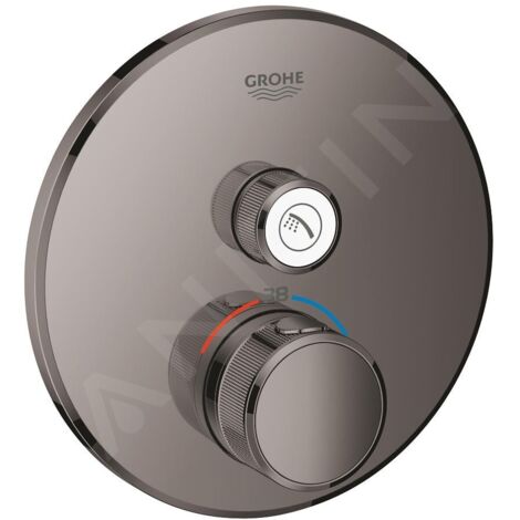 GROHE Thermostat Grohtherm SmartControl 29118 FMS rund 1 ASV hard graphite, 29118A00
