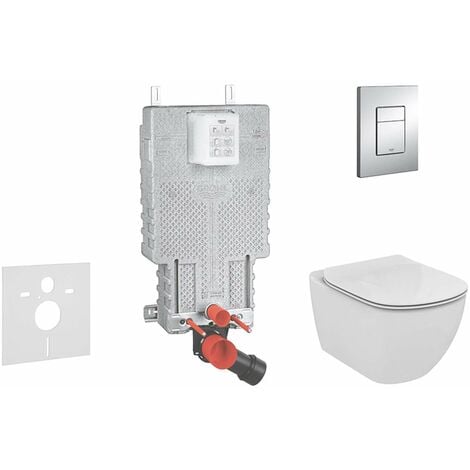 Grohe Uniset - Bâti-support pour WC suspendu + cuvette et abattant Ideal Standard Tesi 38643SET-KF