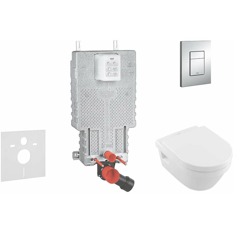 Uniset - Bâti-support pour wc suspendu + cuvette et siège Villeroy & Boch 38643SET-KB - Grohe