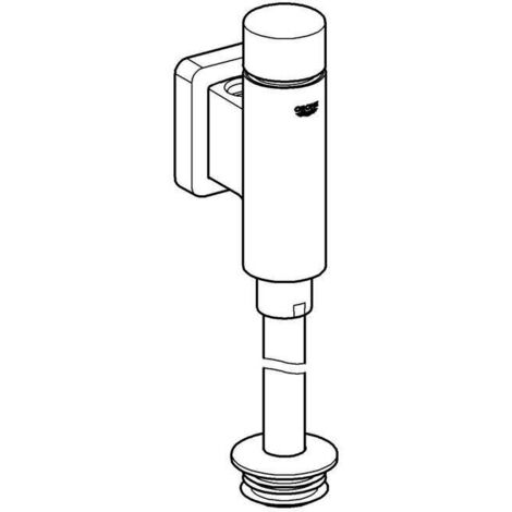 Grohe Urinal-Druckspüler Rondo chrom, DN 15, Behördenausführung