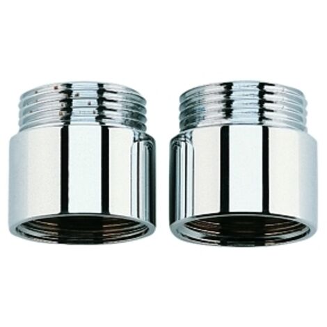 Grohe Verlängerung 20mm DN 20 für Wandbatterien 1/2" Chrom, 2 Stück