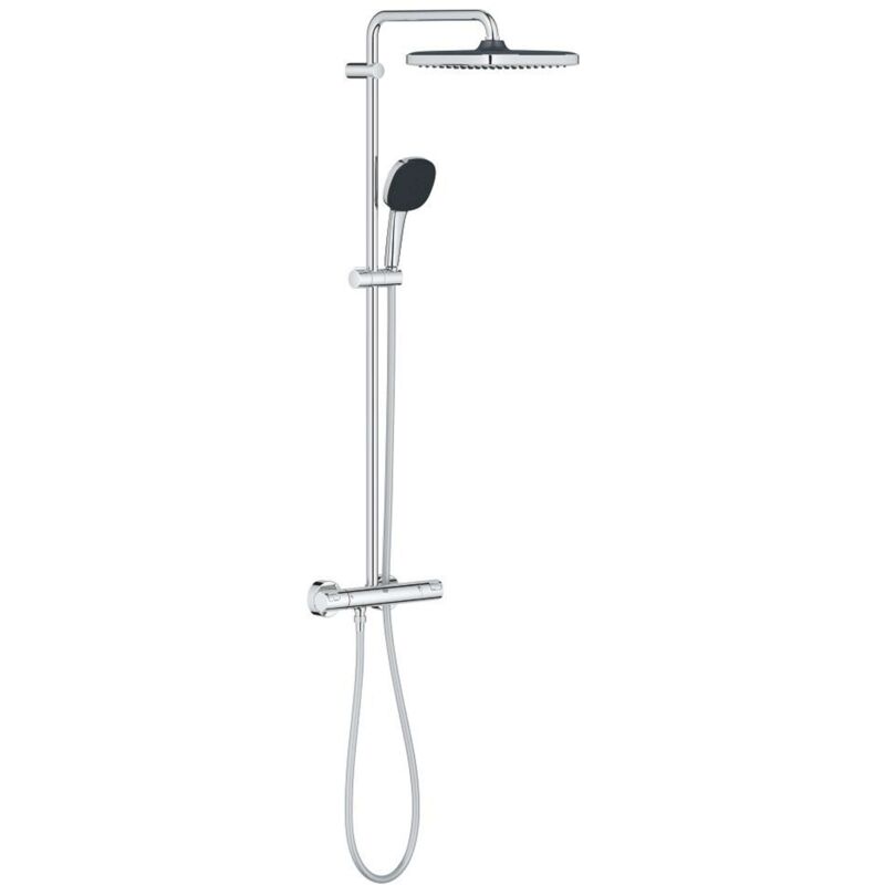 Colonne De Douche Avec Mitigeur Thermostatique - Economie D'Eau - Grohe Vitalio Comfort 250 - Chromé - 26696001
