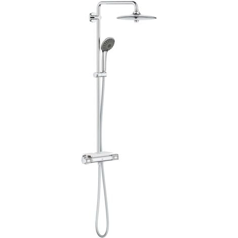 Grohe Vitalio Joy - Duschset 260 mit Thermostat für die Wand und Ablage, Chrom 26403002