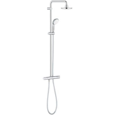 Grohe Vitalio Start System 160 Colonne de douche avec mitigeur thermostatique + douche de tête + douchette à main, chrome (G26832000)