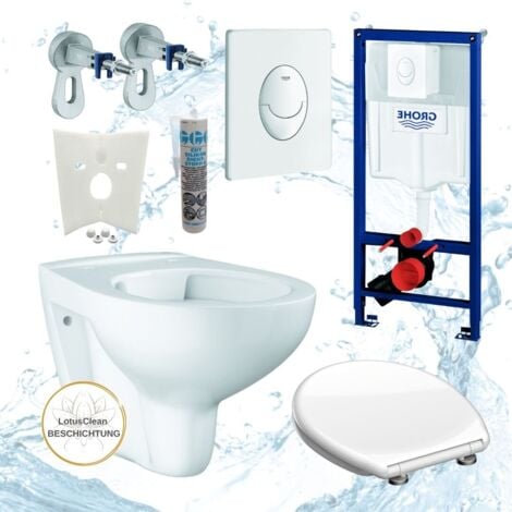 Grohe Vorwandelement Grohe WC spülrandlos Beschichtung Komplett-Set