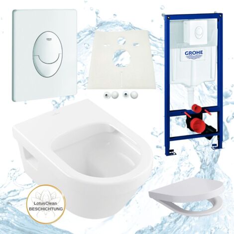 Grohe Vorwandelement Rapid 3in1 Architectura WC spülrandlos Drückerplatte Drücker weiß