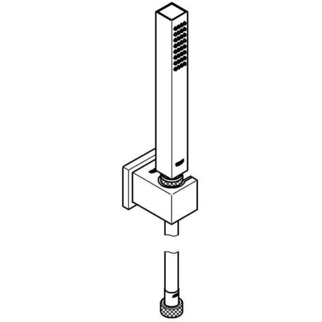 GROHE Wandhalterset Euphoria Cube Stick mit Wandbrausehalter chrom 27702000