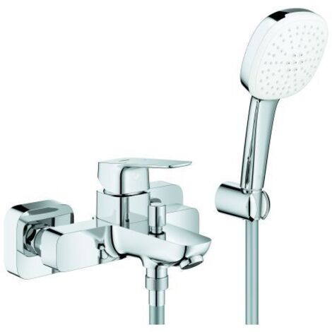 Grohe Wannen-Einhebelmischer Cubeo 1/2", autom. Umst., m Brausegarnitur, chrom