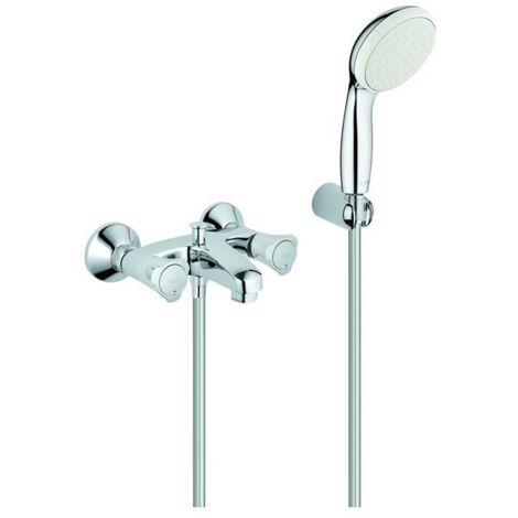 Grohe Wannen-Zweigriff-Armatur Costa 1/2", m BrG, autom. Umst., Wd-mont., ch