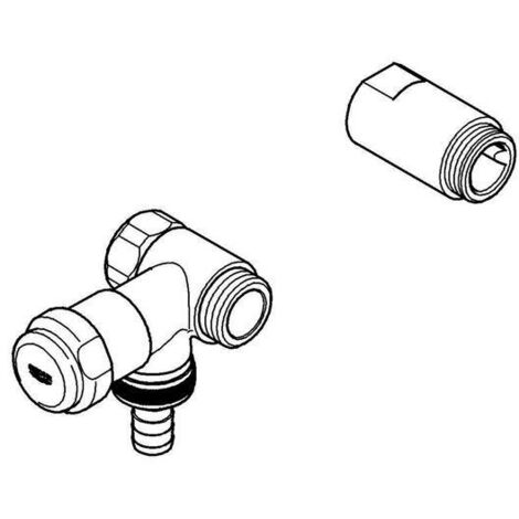 Grohe WAS-Ventil Batterie 3/4", chrom, Anschluss links