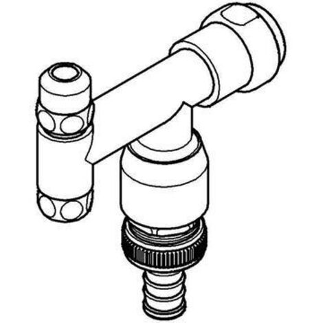 GROHE WAS-Ventil Eckfix Design-Griff 3/8'' mit Rückflussverhinder und Rohrbelüfter chrom 41033000