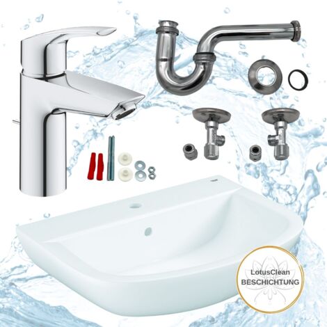 Grohe Waschbecken Armatur Siphon Komplettset 65 cm