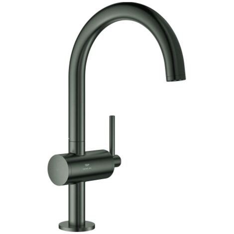 Grohe Waschtisch-Einhebelmischer Atrio 1/2", L, P-op Abl 1 1/4", hd graph. geb.