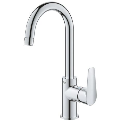 Grohe Waschtisch-Einhebelmischer BauEdge 1/2", L, m Abl a KS, swb Rohrausl, ch