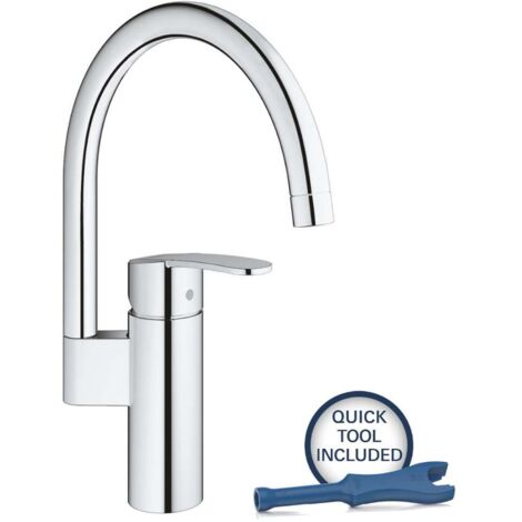 GROHE Wave Cosmopolitan  Einhand-Spültischbatterie, 1/2  Chrom  32449001, Silber