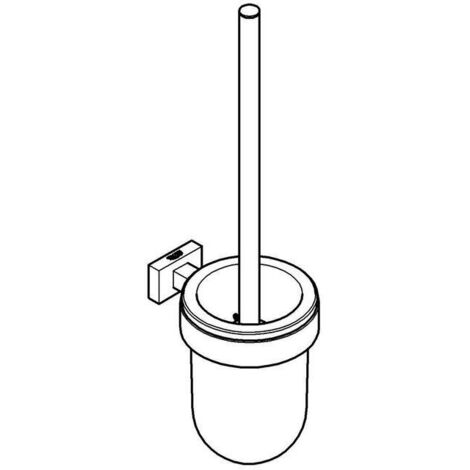 Grohe WC-Bürstengarnitur Essentials Cube Wandmont., verd. Befestigung, supersteel