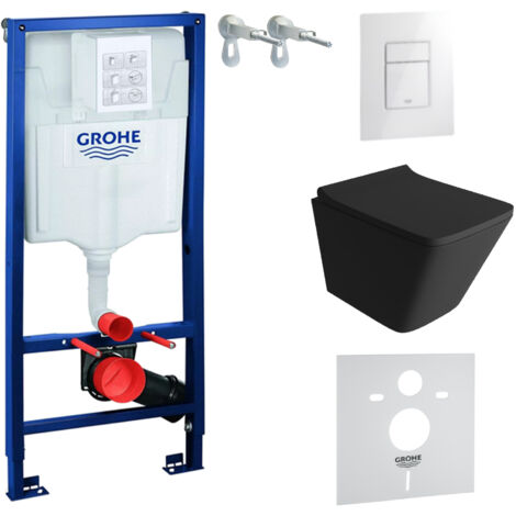GROHE WC Set mit Vorwandelement, Wand-WC und Spülknopf