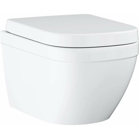 Grohe – WC suspendu compact rimless avec abattant softclose en céramique – Technologie Triple Vortex – Sortie arrière – 39693000