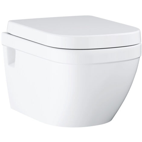 GROHE WC suspendu sans bride Euro Ceramic avec abattant frein de chute - blanc