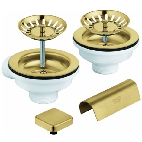 Grohe Zubehör - Ablaufgarnitur für Doppelspüle, gebürstet Cool Sunrise 40999GN0
