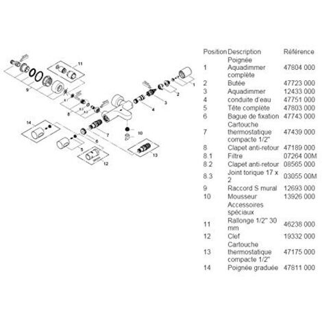 GROHTERM 3000 GROHE MISCELATORE TERMOSTATICO ESTERNO VASCA E DOCCIA