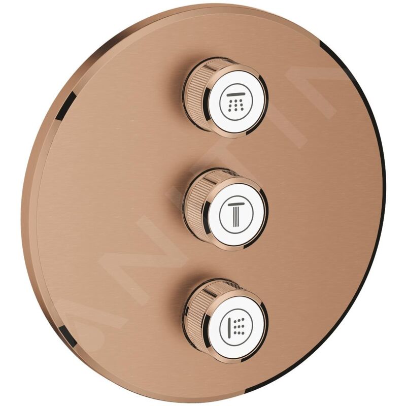 Grohtherm SmartControl vanne à 3 voies dissimulée, rosace - Grohe