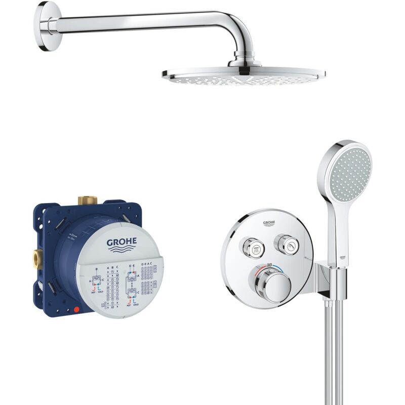 Grohe - Système de douche encastré Grohtherm SmartControl, avec