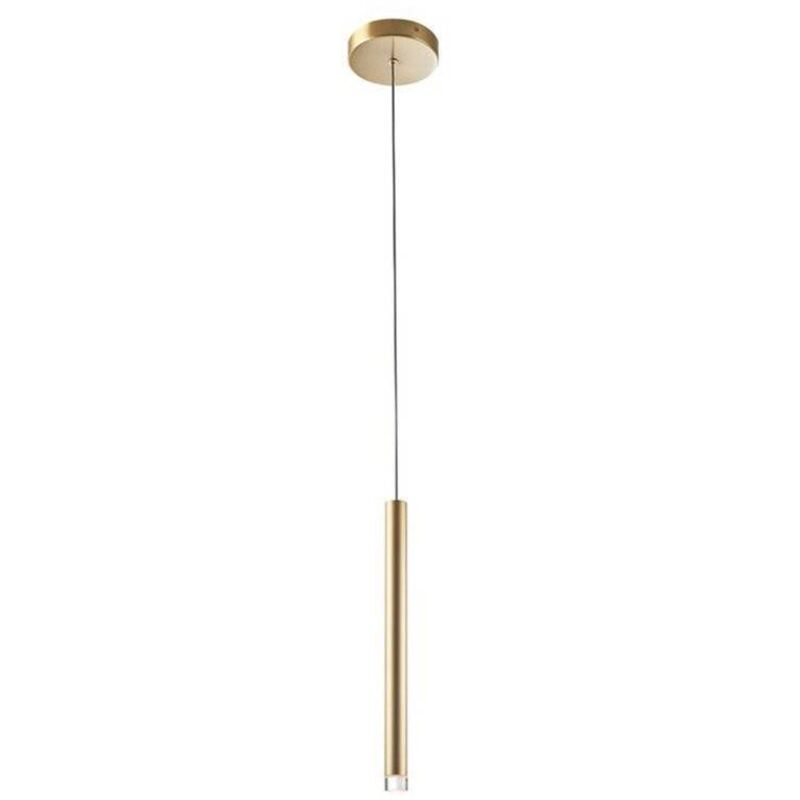 Grok Candle - Candela a sospensione a soffitto sottile led oro satinato 360lm 2700K
