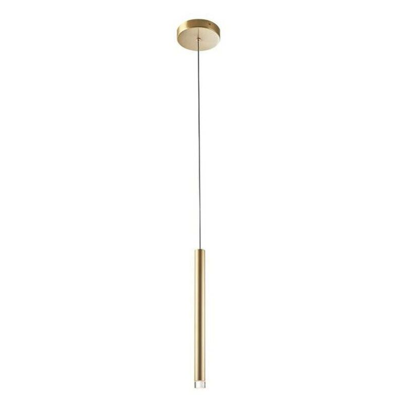 Grok Candle - led Slim Ceiling Pendant Candle Satin Gold 360lm 2700K