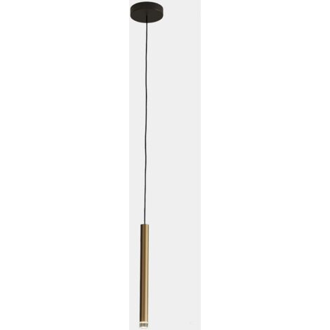 Grok Candle - LED Slim Deckenanhänger Kerze Satin Gold 360lm 2700K