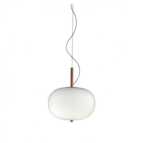Grok Ilargi - LED Globe Plafonnier Pendentif Blanc Mat Frêne Clair Phase Cut Gradation 32cm 1315lm 2700K