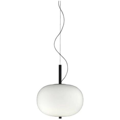 Grok Ilargi - LED Globe Plafonnier Pendentif Frêne Foncé Blanc Mat Coupe Phase Gradation 24cm 800lm 2700K