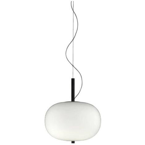 Grok Ilargi - LED Globe Plafonnier Pendentif Frêne Foncé Blanc Mat Coupe Phase Gradation 32cm 1315lm 2700K